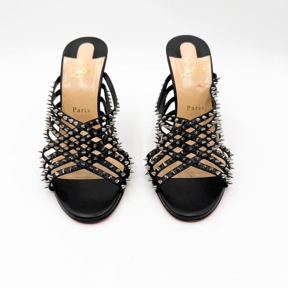 Christian Louboutin Martha Spike Accents100 Heels Mules EU 39.5 US 9.5 - Picture 2 of 12